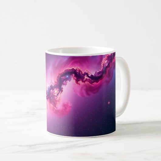 Cosmic Galaxy Art Mug – Deep Space Nebula Design コーヒーマグカップ (正面右)