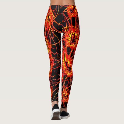 Cosmic Galaxy Leggings – Neon Space Art レギンス (裏面)