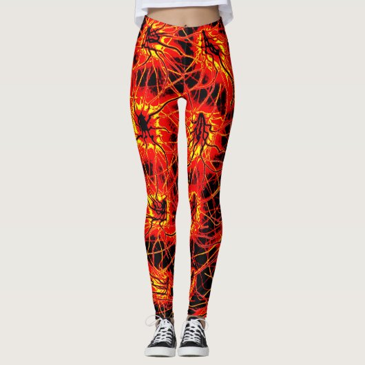 Cosmic Galaxy Leggings – Neon Space Art レギンス (正面)
