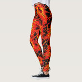 Cosmic Galaxy Leggings – Neon Space Art レギンス (左)