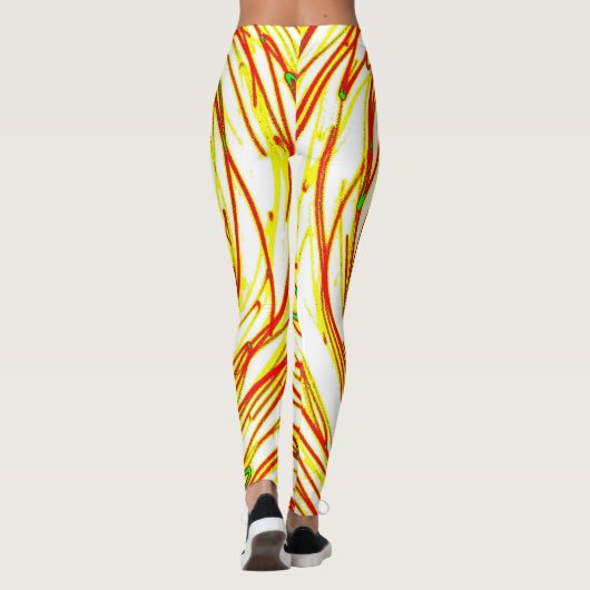 Cosmic Galaxy Leggings – Neon Space Art Pattern レギンス (裏面)