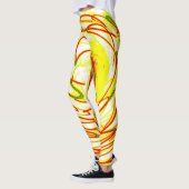 Cosmic Galaxy Leggings – Neon Space Art Pattern レギンス (左)