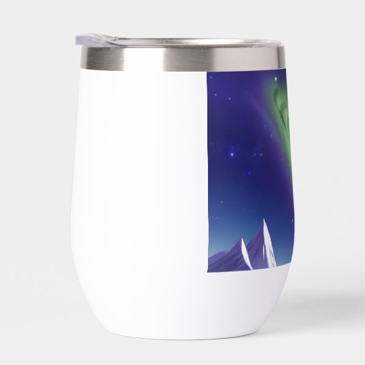 Cosmic Galaxy Mug – Green Nebula Over Purple Mount (右面)