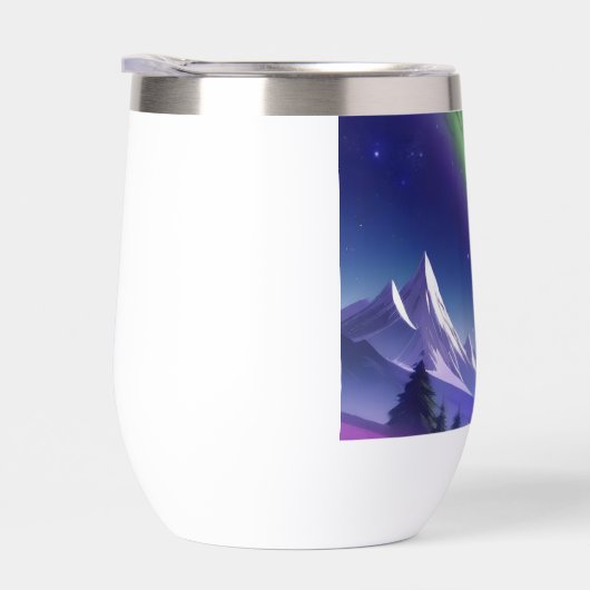 Cosmic Galaxy Mug – Green Nebula Over Purple Mount (右面)