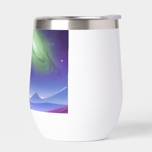Cosmic Galaxy Mug – Green Nebula Over Purple Mount (左面)
