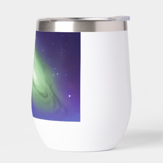 Cosmic Galaxy Mug – Green Nebula Over Purple Mount (左面)