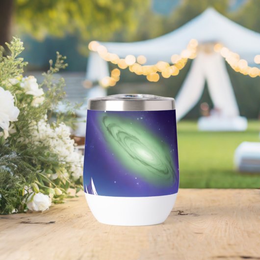 Cosmic Galaxy Mug – Green Nebula Over Purple Mount (ウェディング (回転後))
