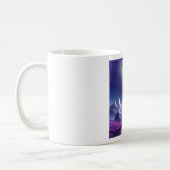 Cosmic Galaxy Mug – Green Nebula Over Purple Mount コーヒーマグカップ (左)