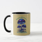 Cosmic Galaxy Mushrooms • Whimsical Fantasy Fungi  マグカップ (左)