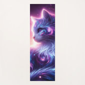 Cosmic Galaxy Mystical Feline Celestial ヨガマット (正面)