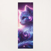Cosmic Galaxy Mystical Feline Celestial ヨガマット (裏面)