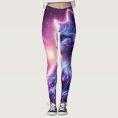 Cosmic Galaxy Mystical Feline Celestial レギンス (正面)