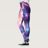 Cosmic Galaxy Mystical Feline Celestial レギンス (左)