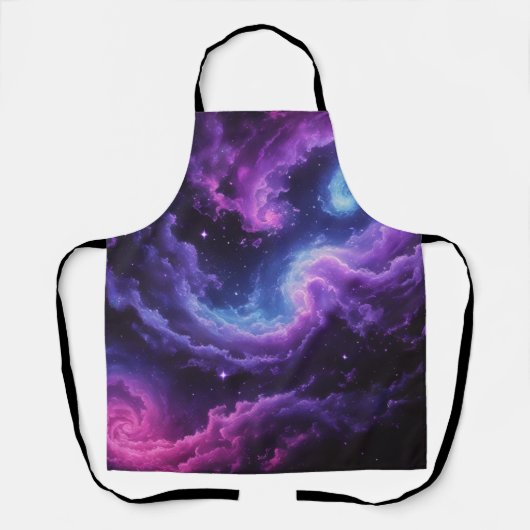 Cosmic Galaxy Nebula Abstract Space Art エプロン (正面)