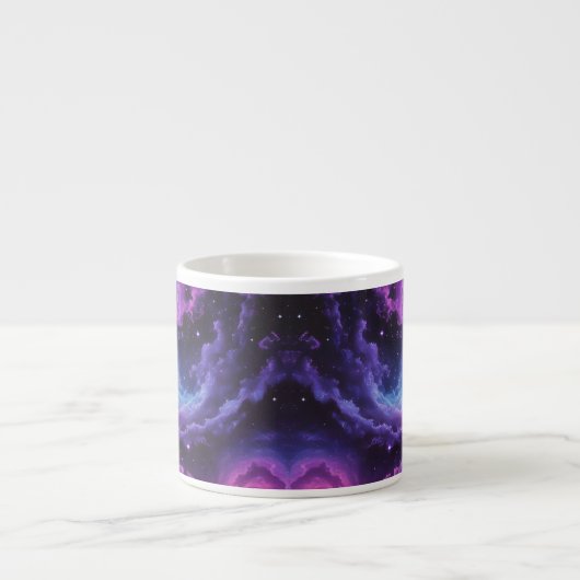 Cosmic Galaxy Nebula Abstract Space Art Design エスプレッソカップ (正面)