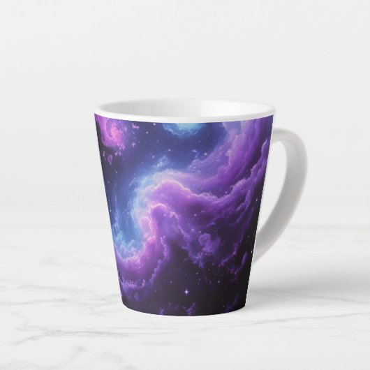 Cosmic Galaxy Nebula Abstract Space Art Design カフェラテマグ (右アングル)