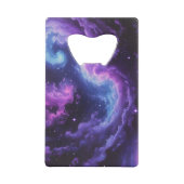 Cosmic Galaxy Nebula Abstract Space Art Design クレジットカード栓抜き (裏面)