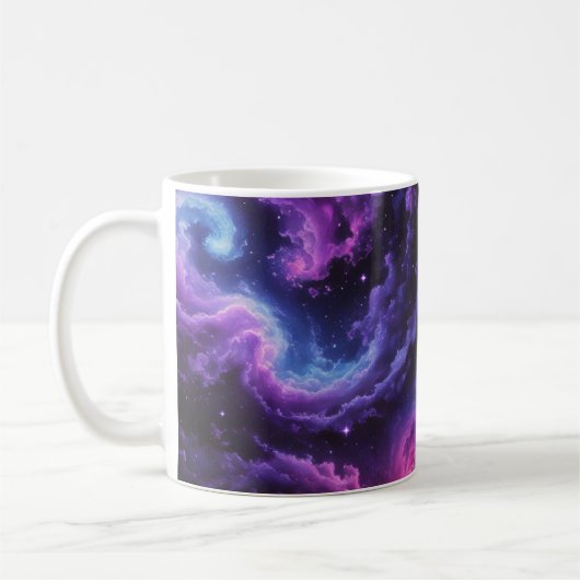 Cosmic Galaxy Nebula Abstract Space Art Design コーヒーマグカップ (左)