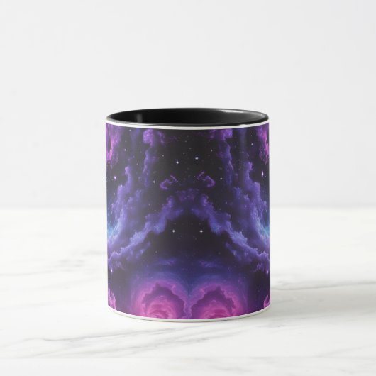 Cosmic Galaxy Nebula Abstract Space Art Design マグカップ (中央)