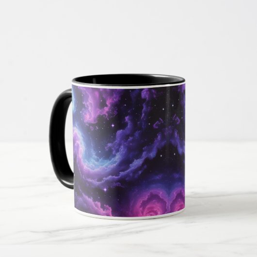 Cosmic Galaxy Nebula Abstract Space Art Design マグカップ (正面左)
