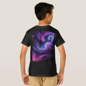 Cosmic Galaxy Nebula Abstract Space Art Design Tシャツ (裏面フル)