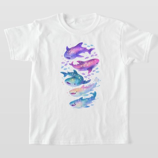 Cosmic Galaxy Sharks T-Shirt Tシャツ (レイダウン)