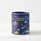 Cosmic Galaxy Star Dust Map Kids Adventure Mug マグカップ (中央)