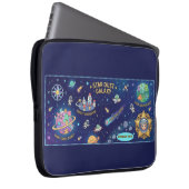 Cosmic Galaxy Star Dust Map Laptop Protective Case ラップトップスリーブ (正面右)