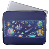 Cosmic Galaxy Star Dust Map Laptop Protective Case ラップトップスリーブ (正面)