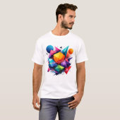 Cosmic geometry in vibrant colors tシャツ (正面フル)