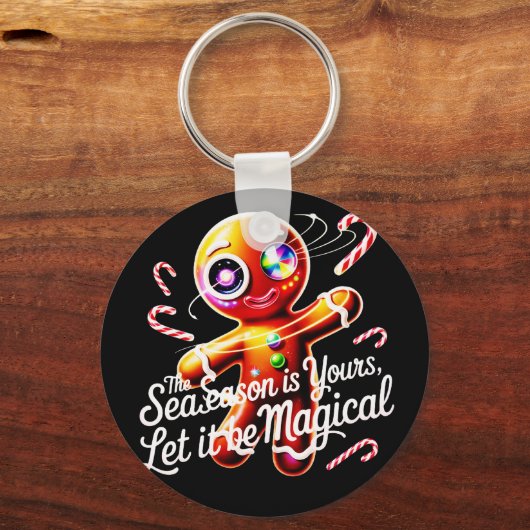 Cosmic Gingerbread Pin Buttons Set Magical Holiday キーホルダー (裏面)