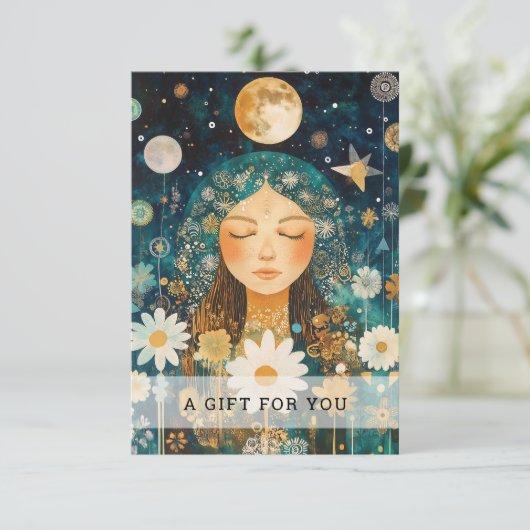 Cosmic Girl Boho Moon Gift Certificate (スタンド正面)