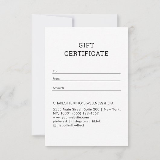 Cosmic Girl Boho Moon Gift Certificate (裏面)