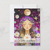 Cosmic Girl Boho Moon QR Code Gift Certificate (正面)