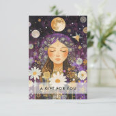 Cosmic Girl Boho Moon QR Code Gift Certificate (スタンド正面)