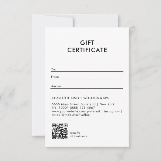 Cosmic Girl Boho Moon QR Code Gift Certificate (裏面)