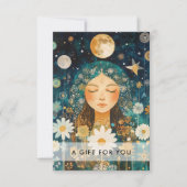 Cosmic Girl Boho Moon QR Code Gift Certificate (正面)