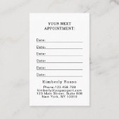 Cosmic Girl Boho Moon Salon Appointment Card 予約カード (裏面)