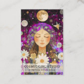 Cosmic Girl Boho Moon Salon Appointment Card 予約カード (正面)