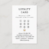 Cosmic Girl Boho Moon Salon Loyalty 名刺 (裏面)