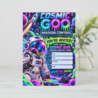 COSMIC GOO MISSION CONTROL SPACE SLIME バースデー 招待状