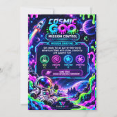COSMIC GOO MISSION CONTROL SPACE SLIME バースデー 招待状 (裏面)