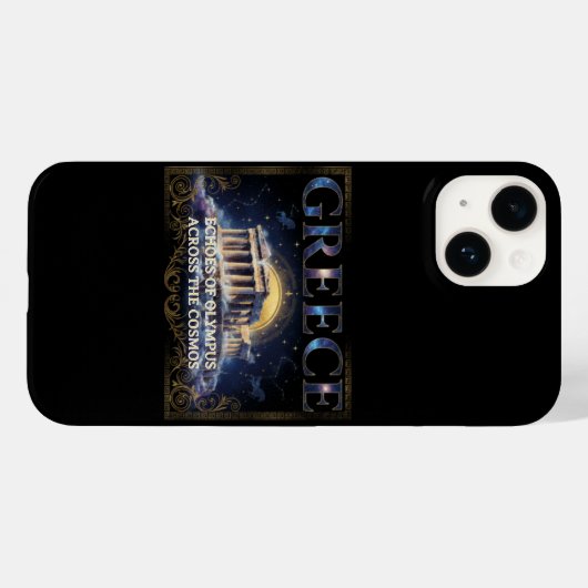 Cosmic Greece Ancient Temple Celestial Art Case-Mate iPhoneケース (裏面 (横))