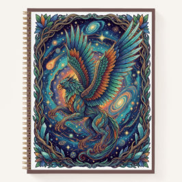 Cosmic Griffin Guardian Zentangle Mythical Journal ノートブック