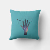 Cosmic Hand in Starry Galaxy – Surreal Spiritual S クッション (裏面)