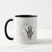 Cosmic Hand in Starry Galaxy – Surreal Spiritual S マグカップ (左)