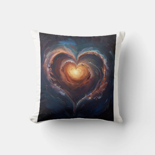 Cosmic Heart Galaxy Love Art – Universe Romance  クッション (正面)