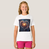 Cosmic Heart Galaxy Love Art – Universe Romance  Tシャツ (正面フル)