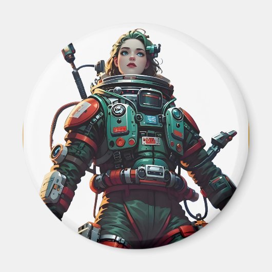 Cosmic Hero:カスタマイズ可能な宇宙をテーマにした商品 マグネット (正面)