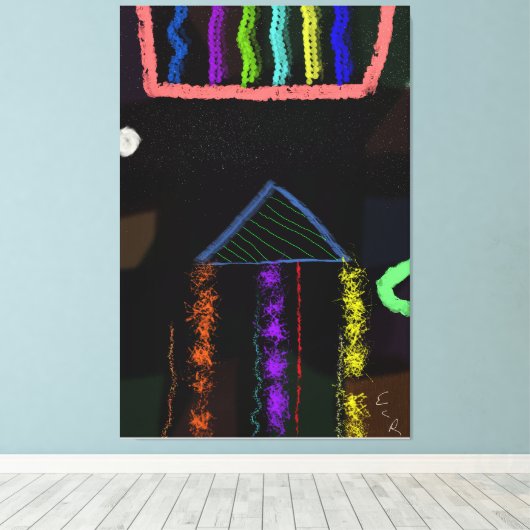 Cosmic Home キャンバスプリント (インサイチュ (ウッドフロア))